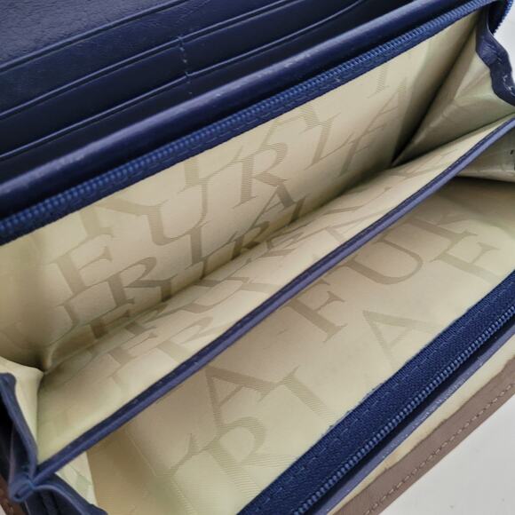 Furla Babilon Wallet Large Genuine Leather Italian Toupe Gray Classic Natural - Picture 8 of 12